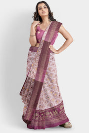 Royal Silk Saree by Sarandhri Rajdarbari Silk Glimmering Garnet Elegance x One Blouse