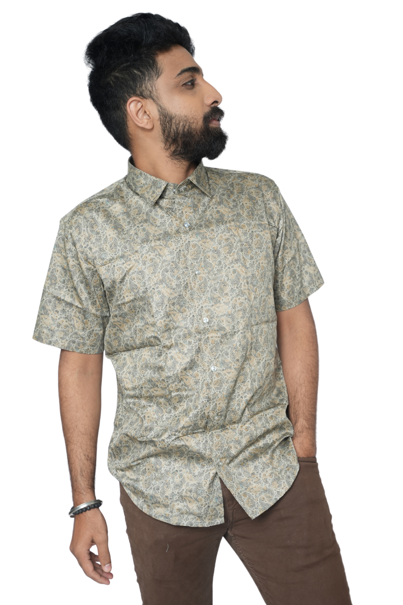 Half Sleeve Shirts Mens and Women Sandalwood Heritage PanacheUnis | Pure Cotton Shirts