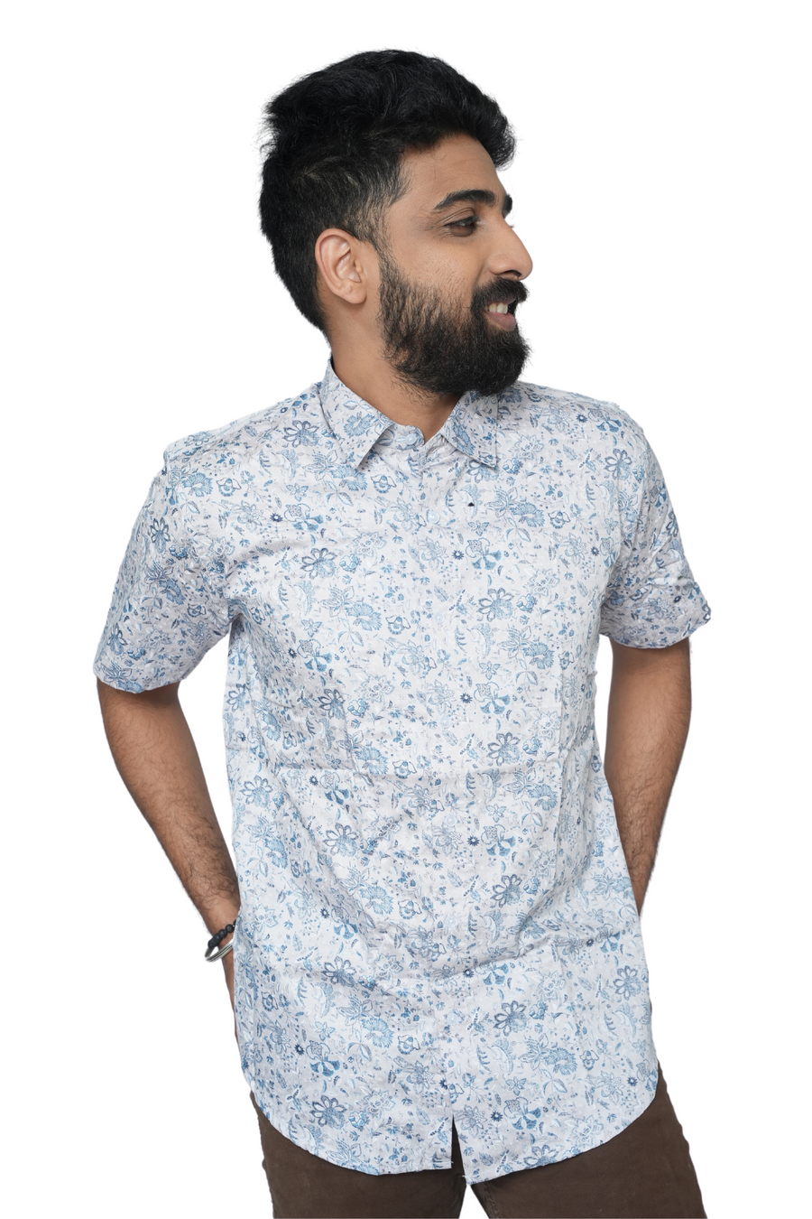 Unisex White Half Sleeve Shirt Oak PanacheUnis| Pure Cotton Shirt