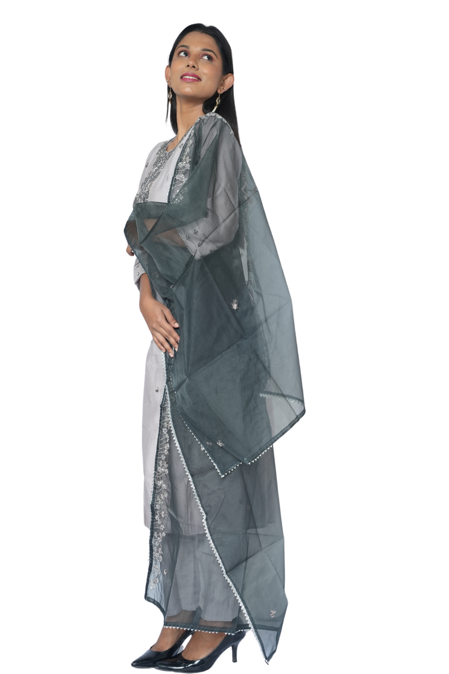 3 Piece Kurta Set Smoky Noir
