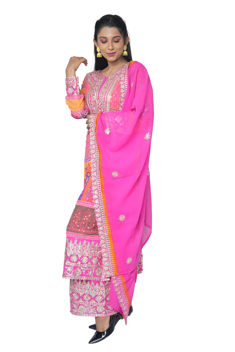 3 Piece Kurta Set Rainbow Heritage Ensemble