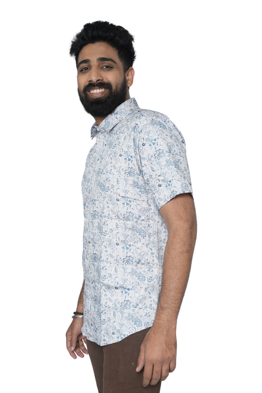Unisex White Half Sleeve Shirt Oak PanacheUnis| Pure Cotton Shirt