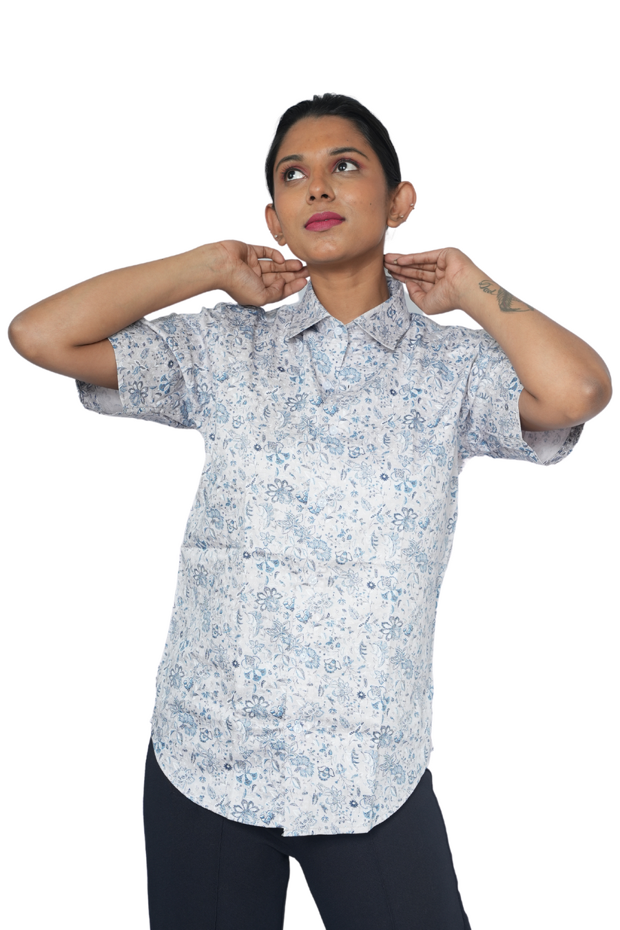 Unisex White Half Sleeve Shirt Oak PanacheUnis| Pure Cotton Shirt