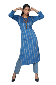Kurti Cobalt Bloom