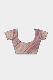 Silk Saree by Sarandhri Cosy Silk Cinnamon Chic Stripes x One Blouse