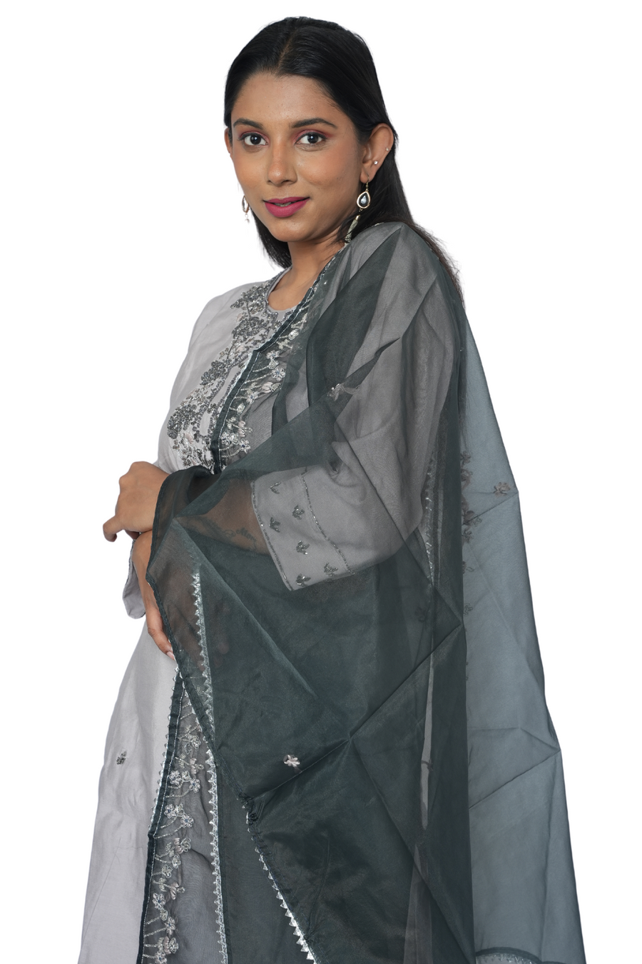 3 Piece Kurta Set Smoky Noir