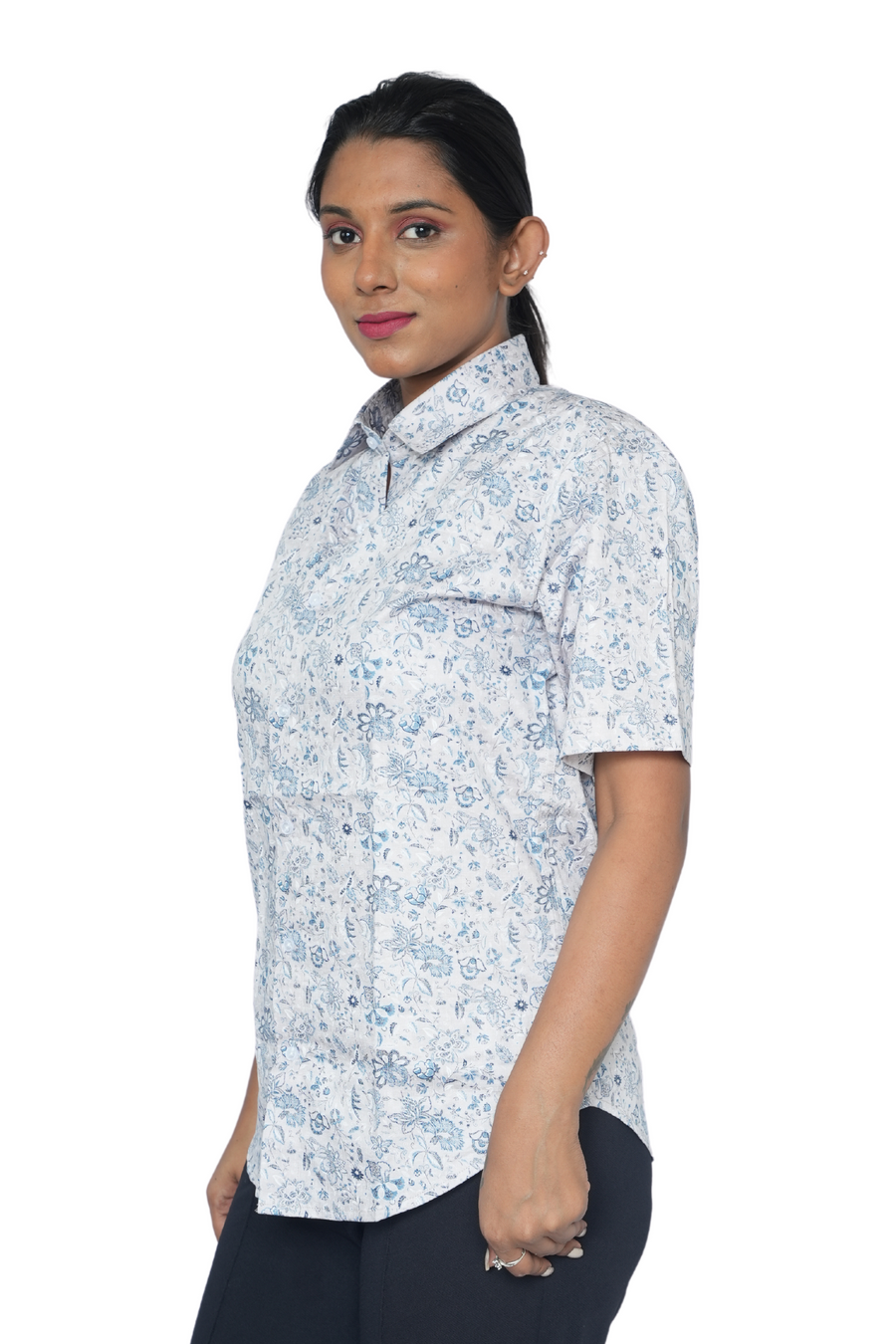 Unisex White Half Sleeve Shirt Oak PanacheUnis| Pure Cotton Shirt