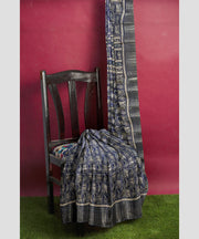 Silk Saree by Sarandhri Dola Silk Cambridge Saree Lapis Lazuli Luster x One Blouse