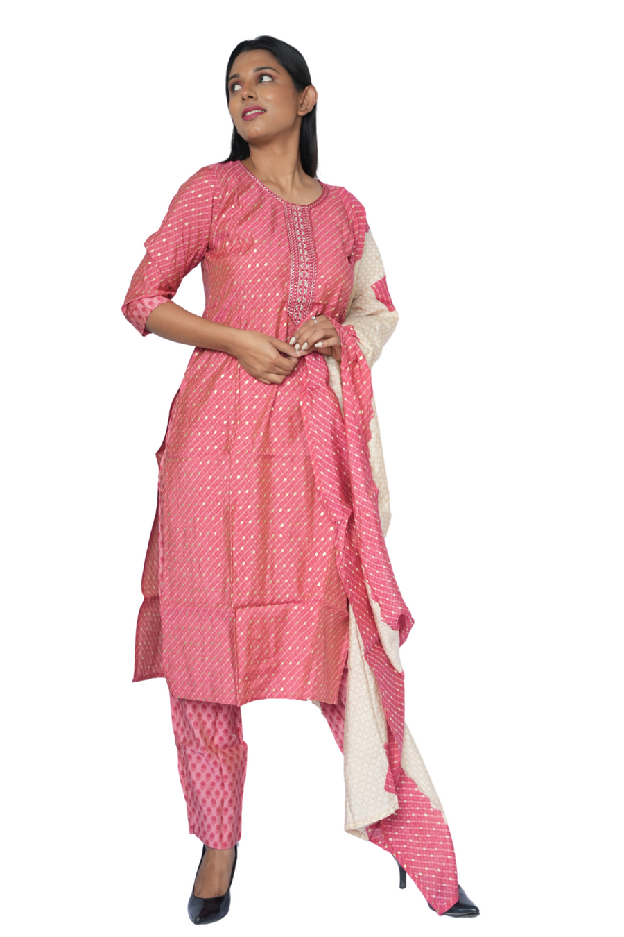 3 Piece Kurta Set Ballet Pink