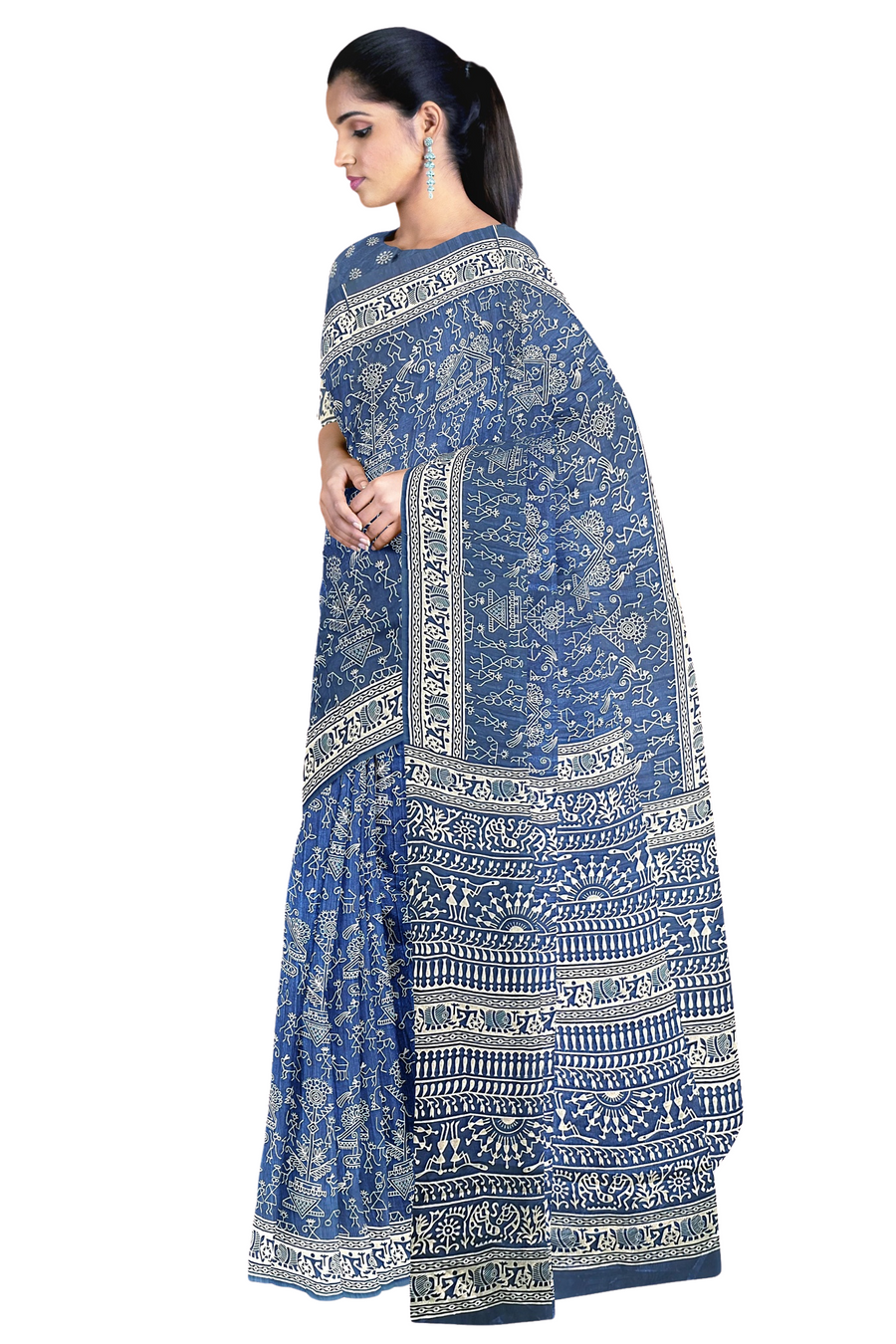 Silk Saree by Sarandhri Dola Silk Lux Silk Bluebird's Melody x One Blouse