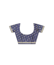 Silk Saree by Sarandhri Dola Silk Cambridge Saree Lapis Lazuli Luster x One Blouse