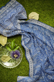 Silk Saree by Sarandhri Dola Silk Lux Silk Bluebird's Melody x One Blouse