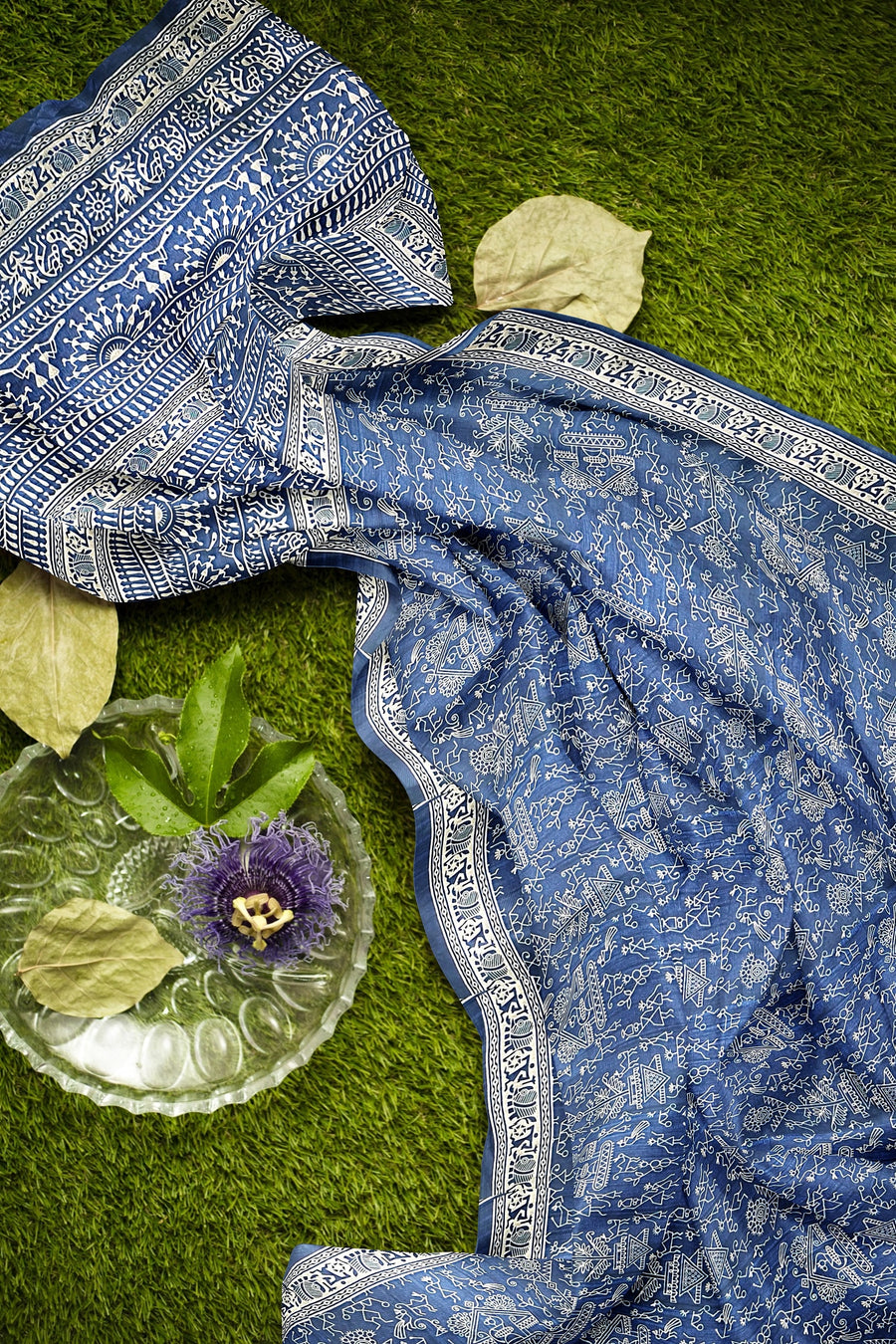Silk Saree by Sarandhri Dola Silk Lux Silk Bluebird's Melody x One Blouse